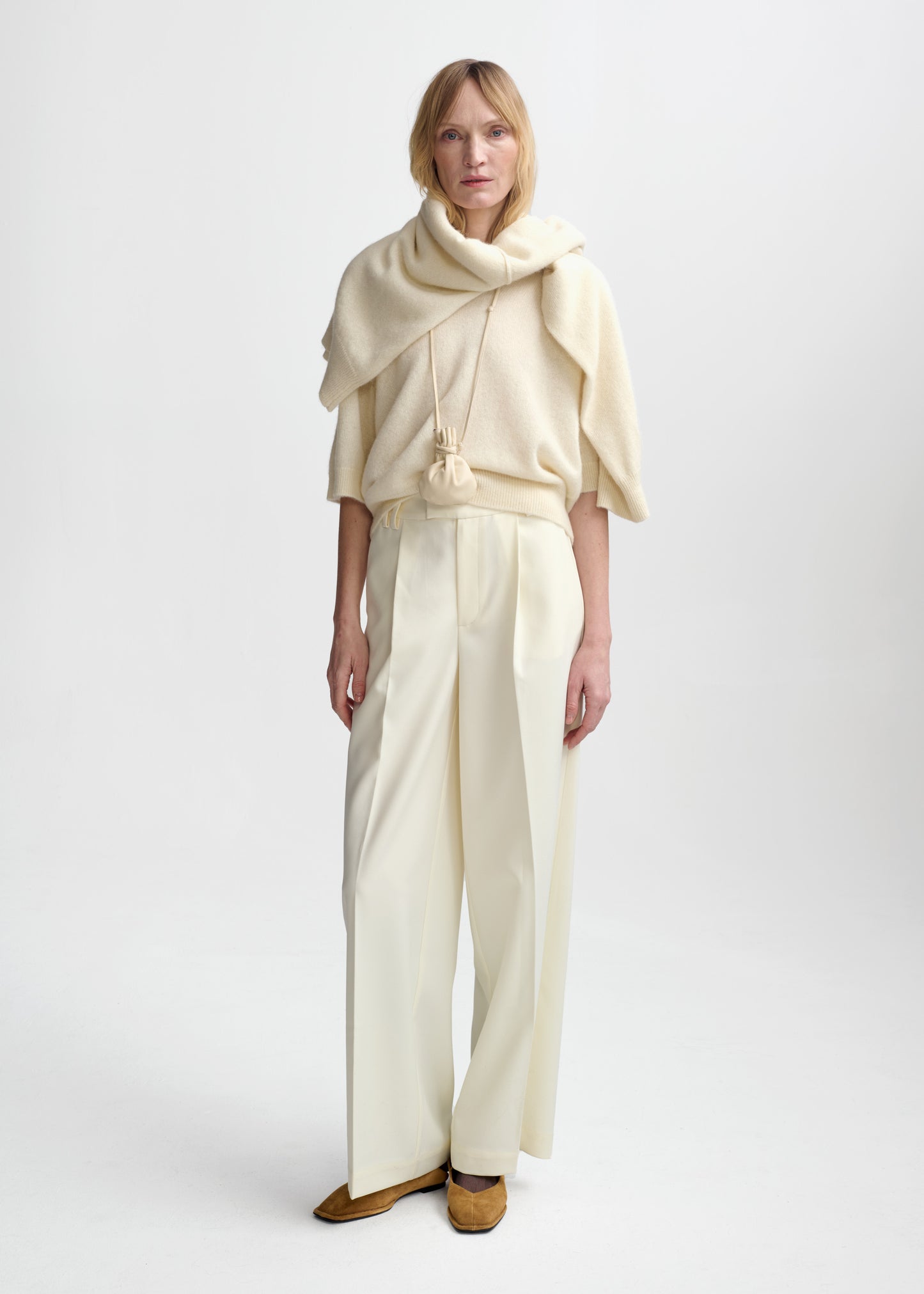 Sharon Trouser Eggshell Bukser