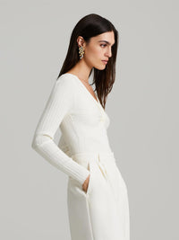 Polly Knit White Gensere