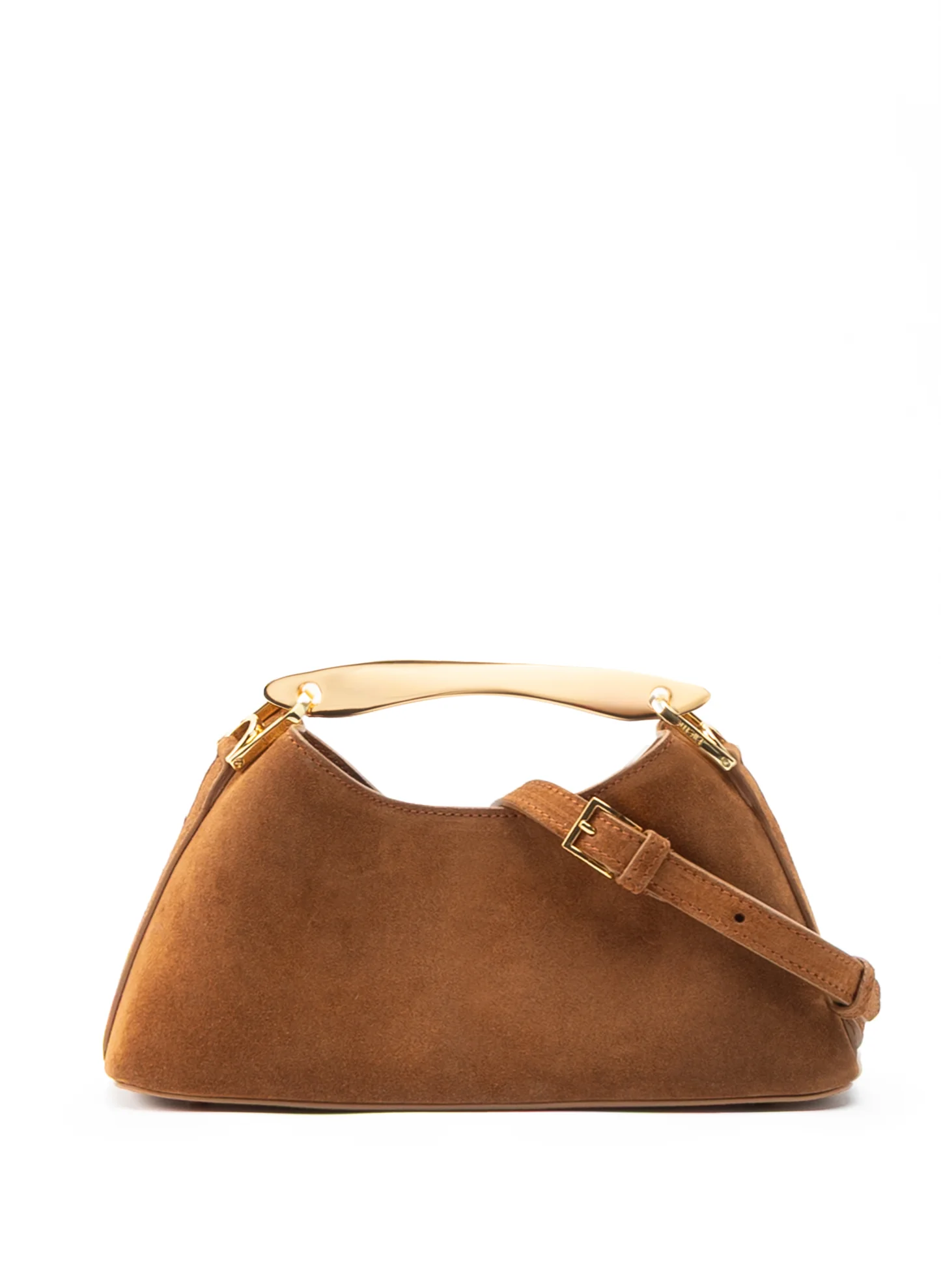 Vesker | Mini Boomerang Suede Cognac