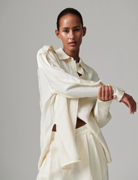 Norma - Contrast Linen Bluser