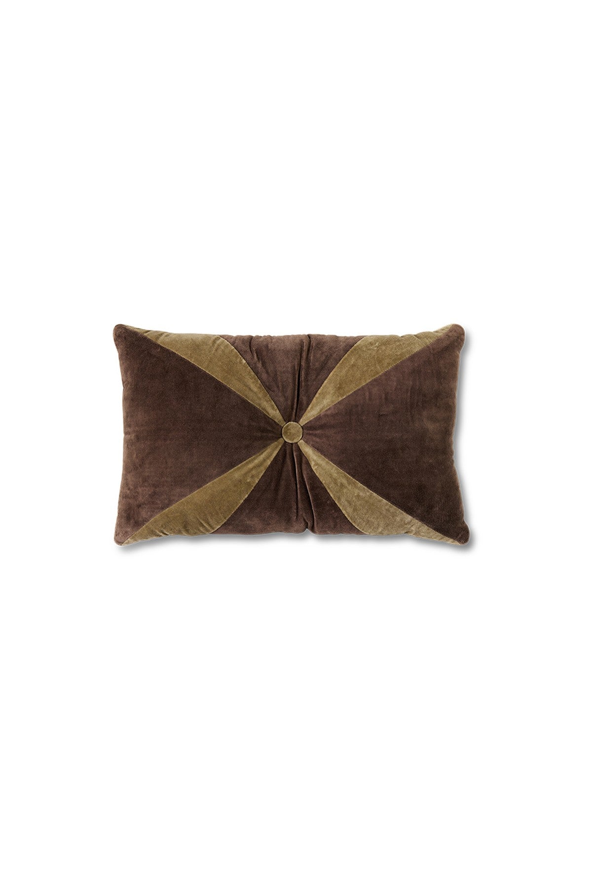 Velvet brown cushion - 50x30 cm