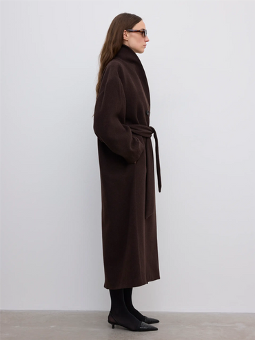 Relaxed Wool Coat Chocolate Brown Yttertøy