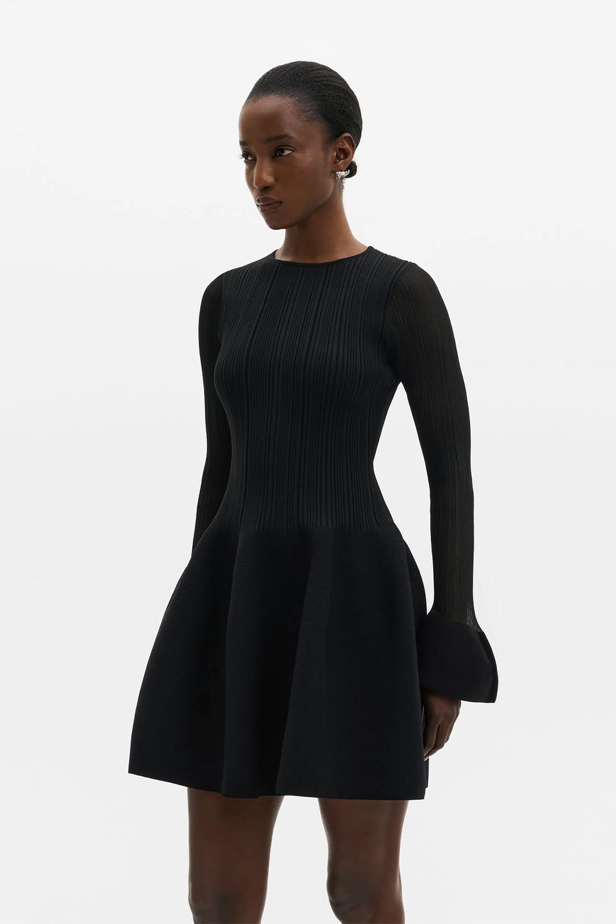 Kjoler | Elona Voluminous Skirt Knitted Mini Dress
