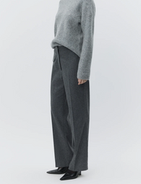 Thalia Melange Wool Medium Grey Bukser