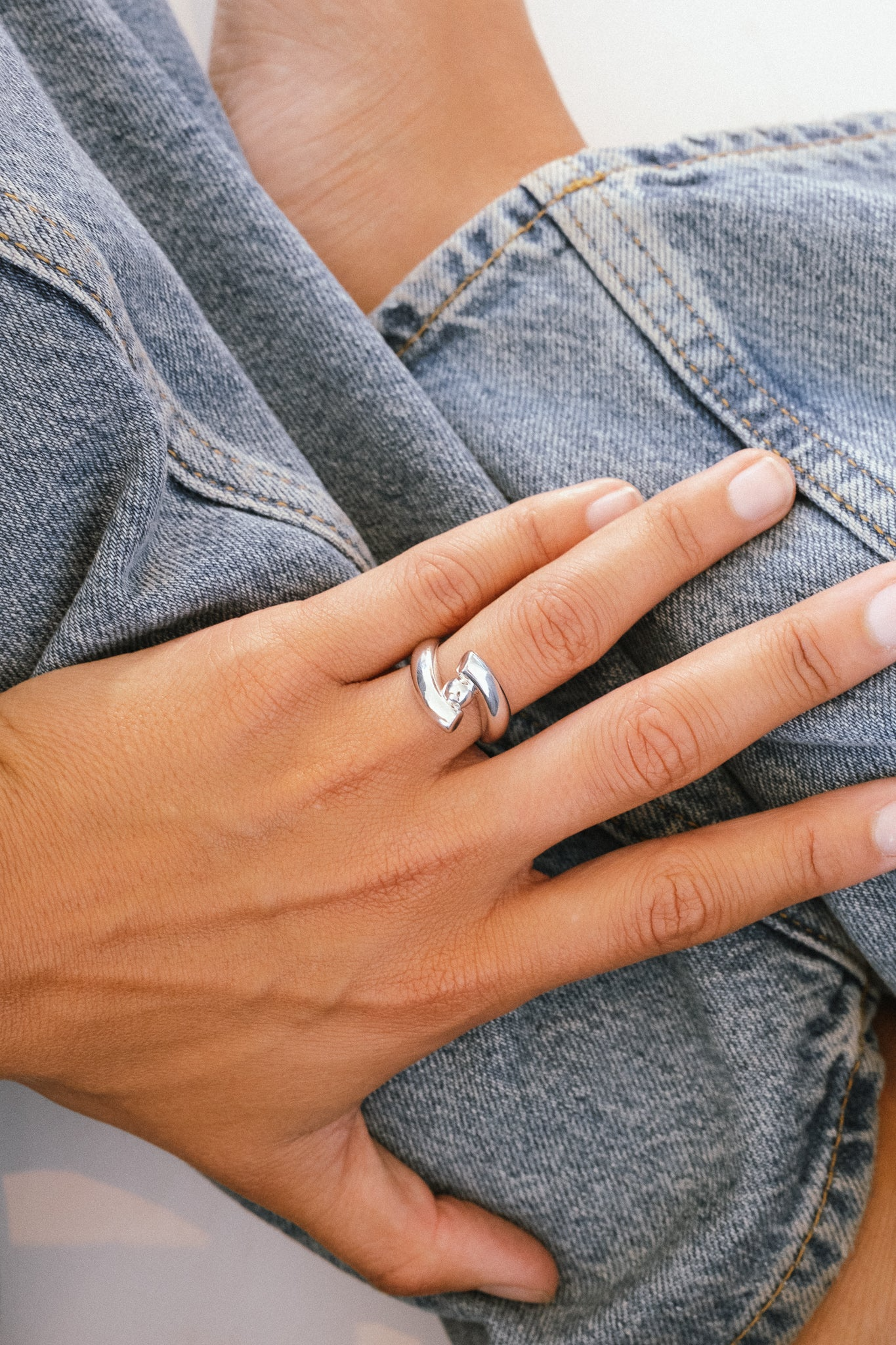 Rose Ring Slim Silver Ringer
