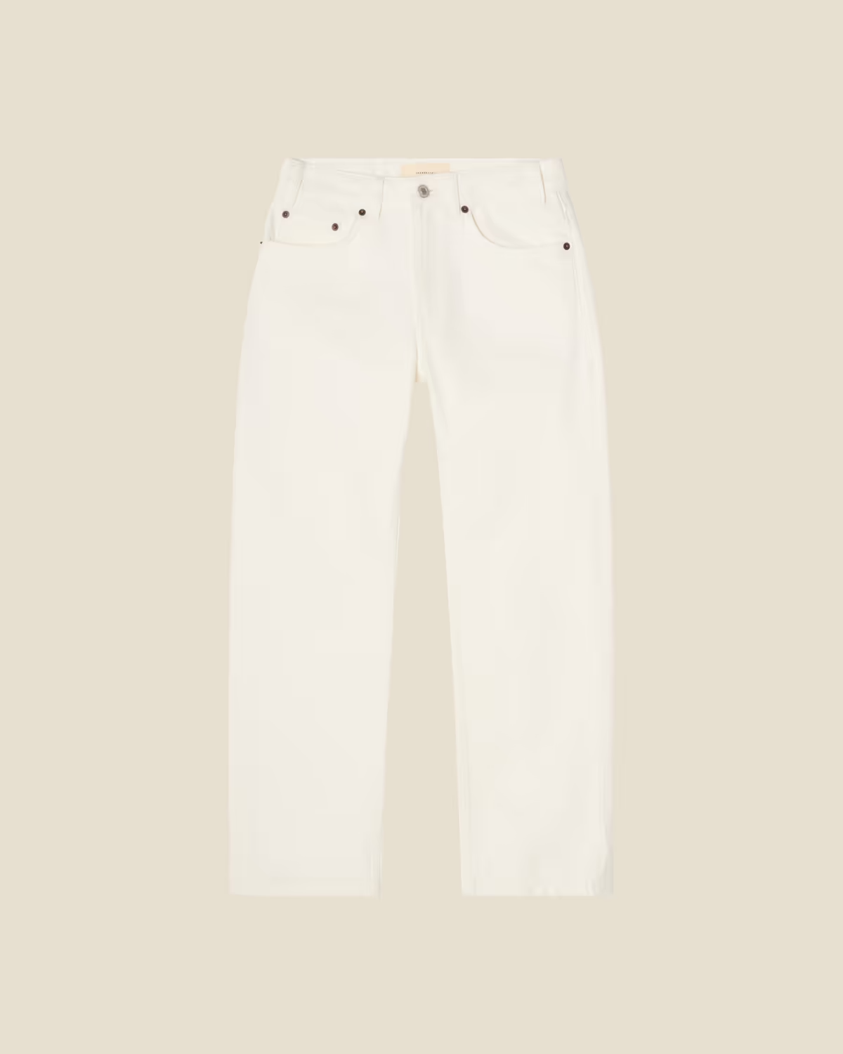 Sisli Cropped Jeans Natural White Bukser