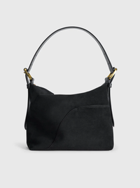 Bassanina Bag Black Suede/Vacchetta Vesker