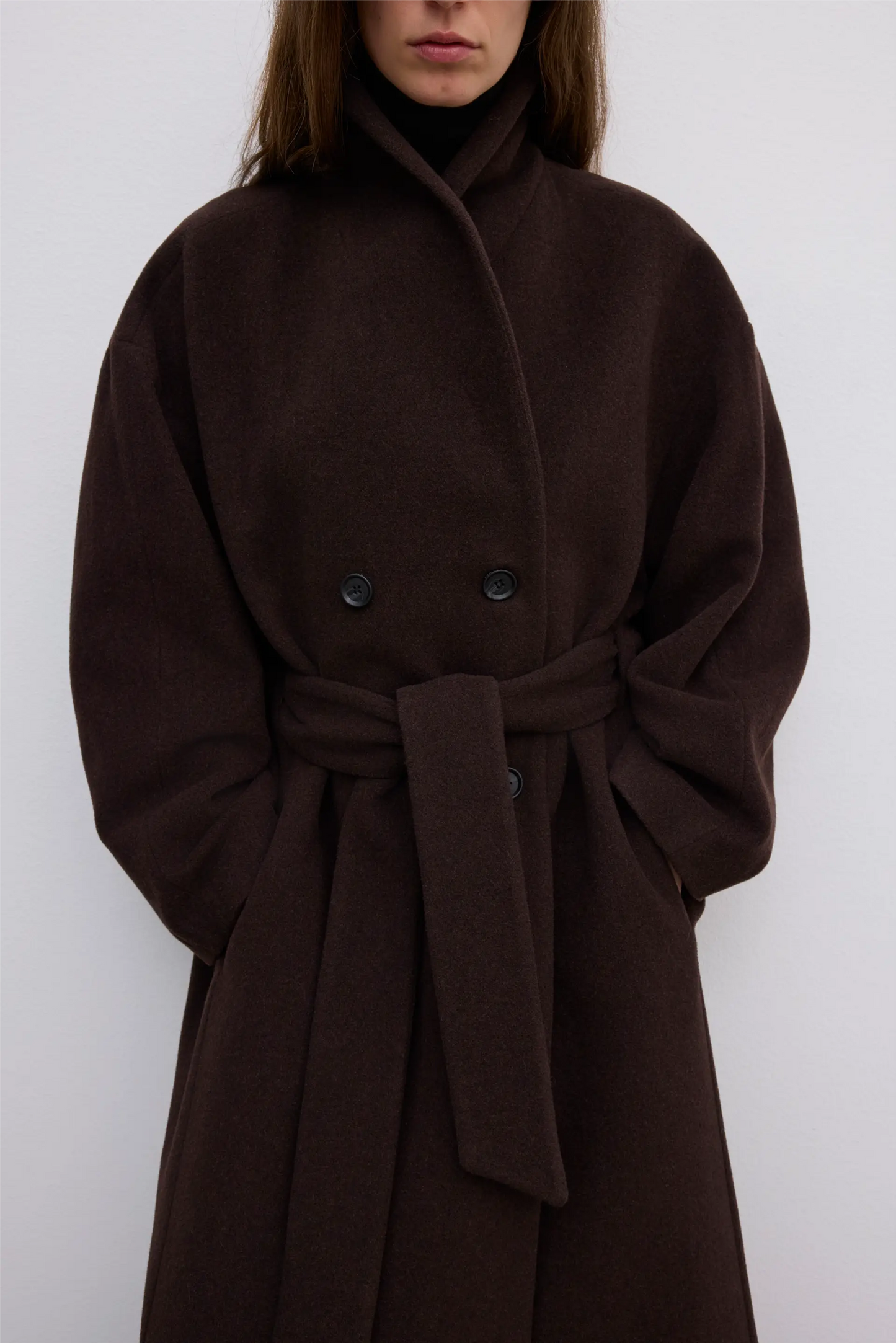 Relaxed Wool Coat Chocolate Brown Yttertøy