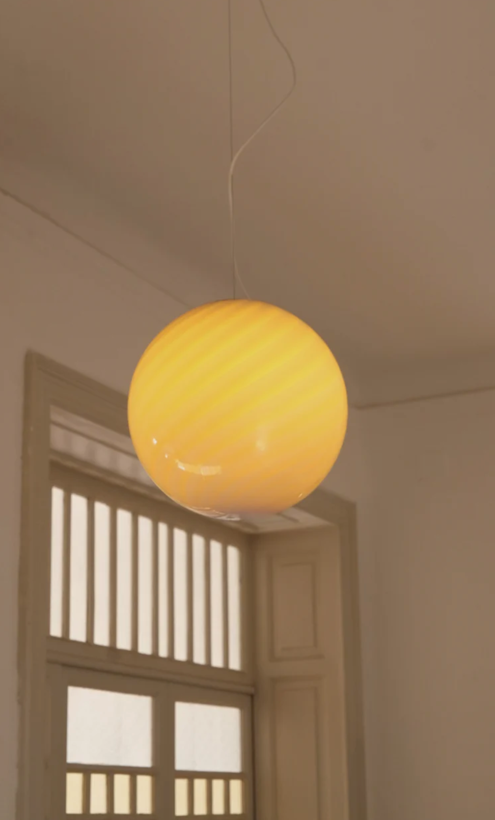 Ø40 Murano Pendel Crem Karamel Lamper