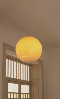 Ø40 Murano Pendel Crem Karamel Lamper