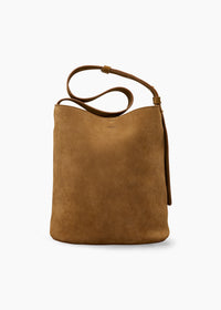 The Norma Tote Maple Brown Suede Vesker