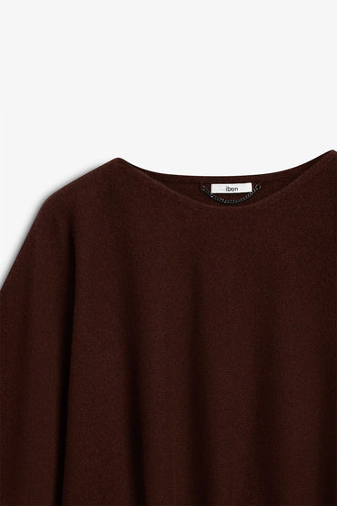 Gensere | Enzo Merino Poncho Cocoa Brown