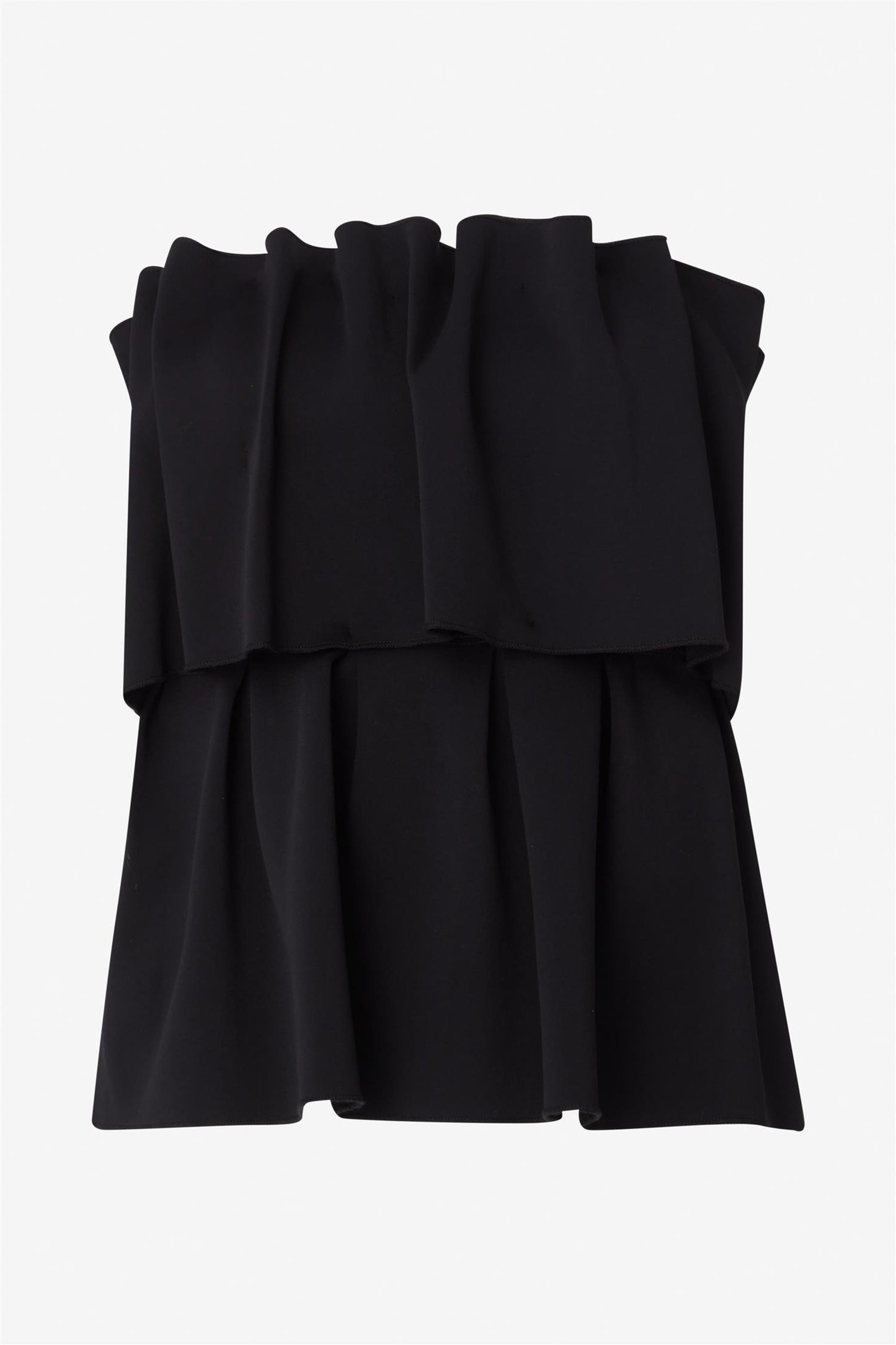 Sculpted Tube Top Black Bluser