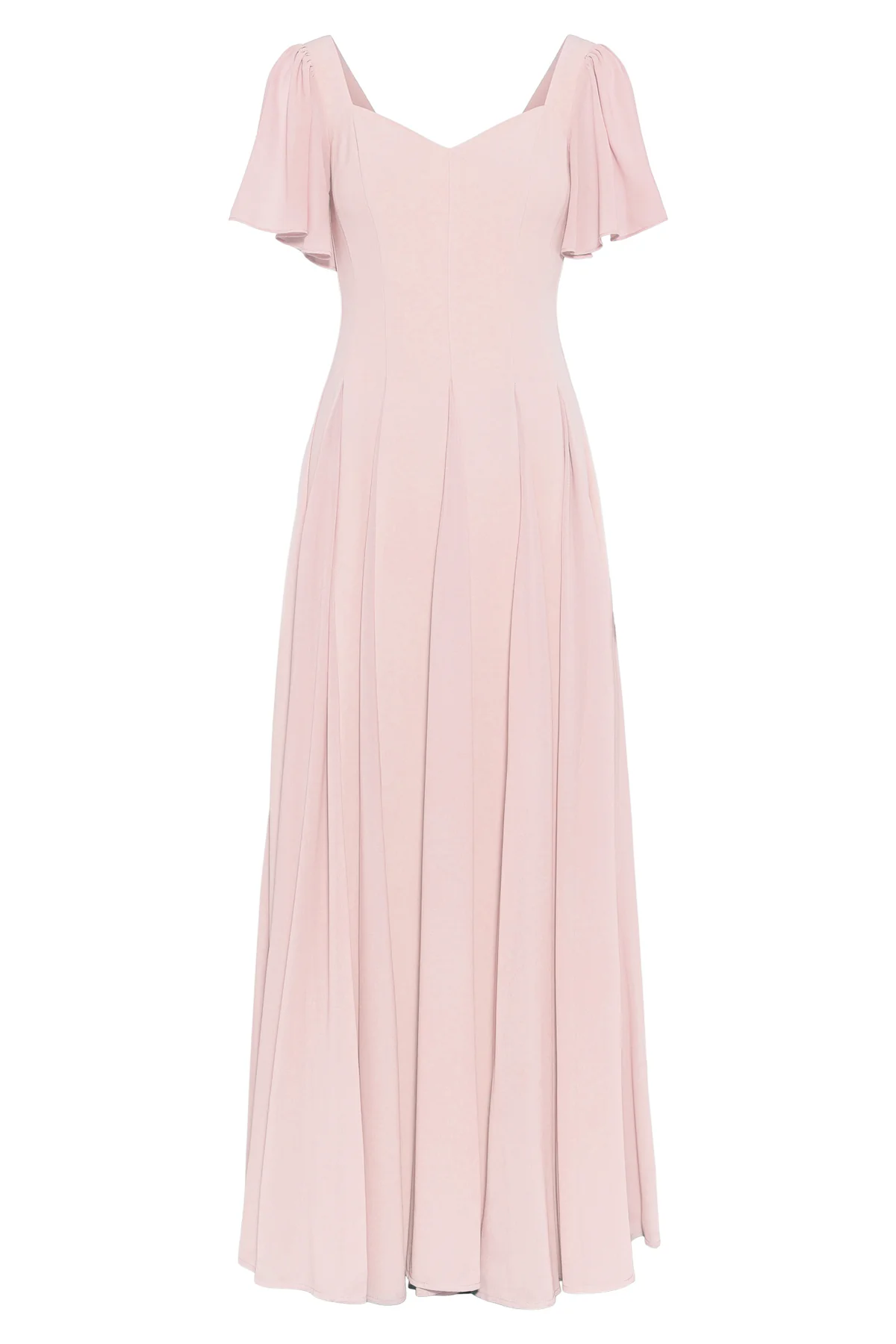 Kjoler | Alette Maxi Dress Flutter Sleeve Blush