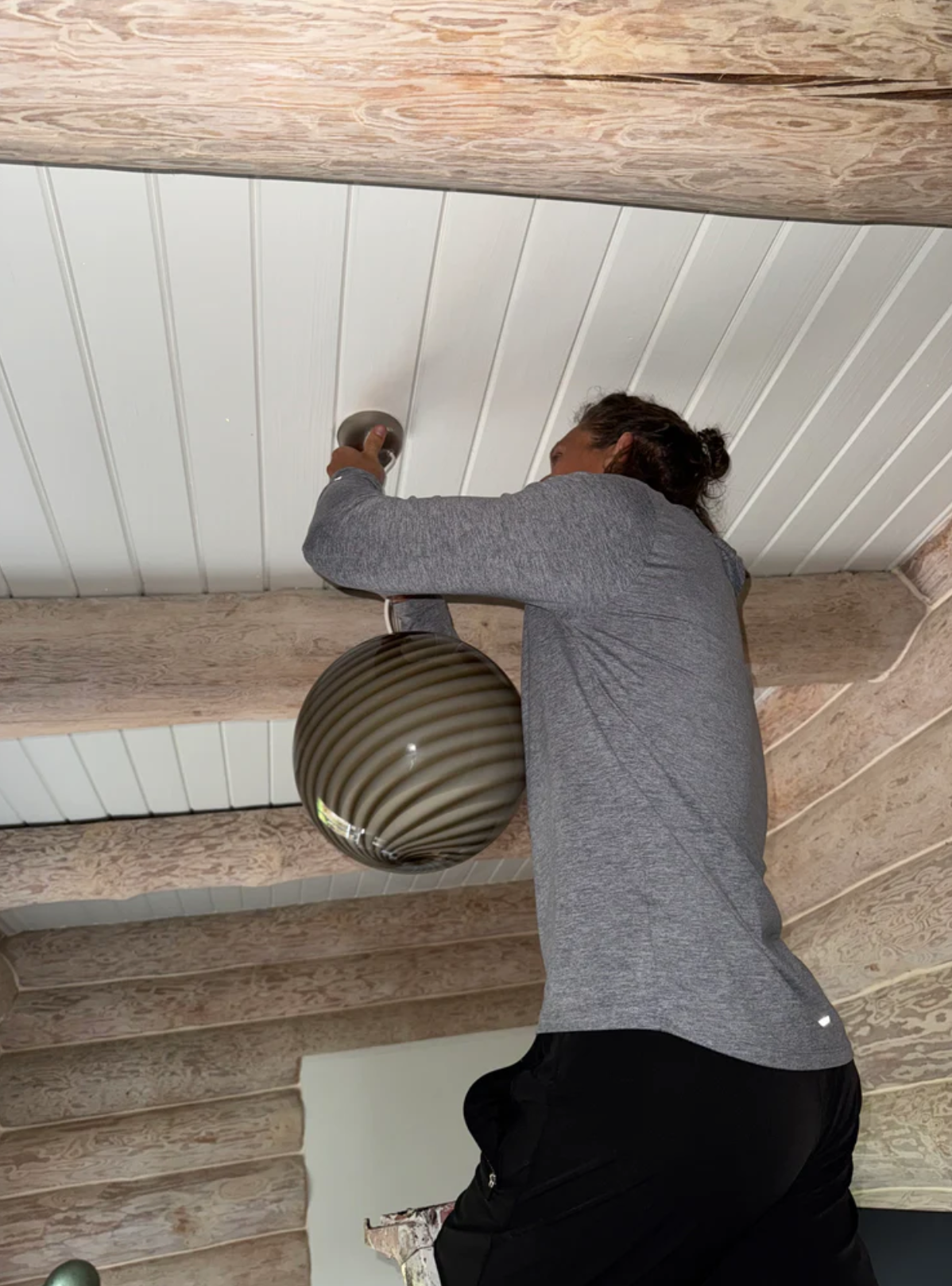 Ø30 Murano Pendel Grå Brun Lamper