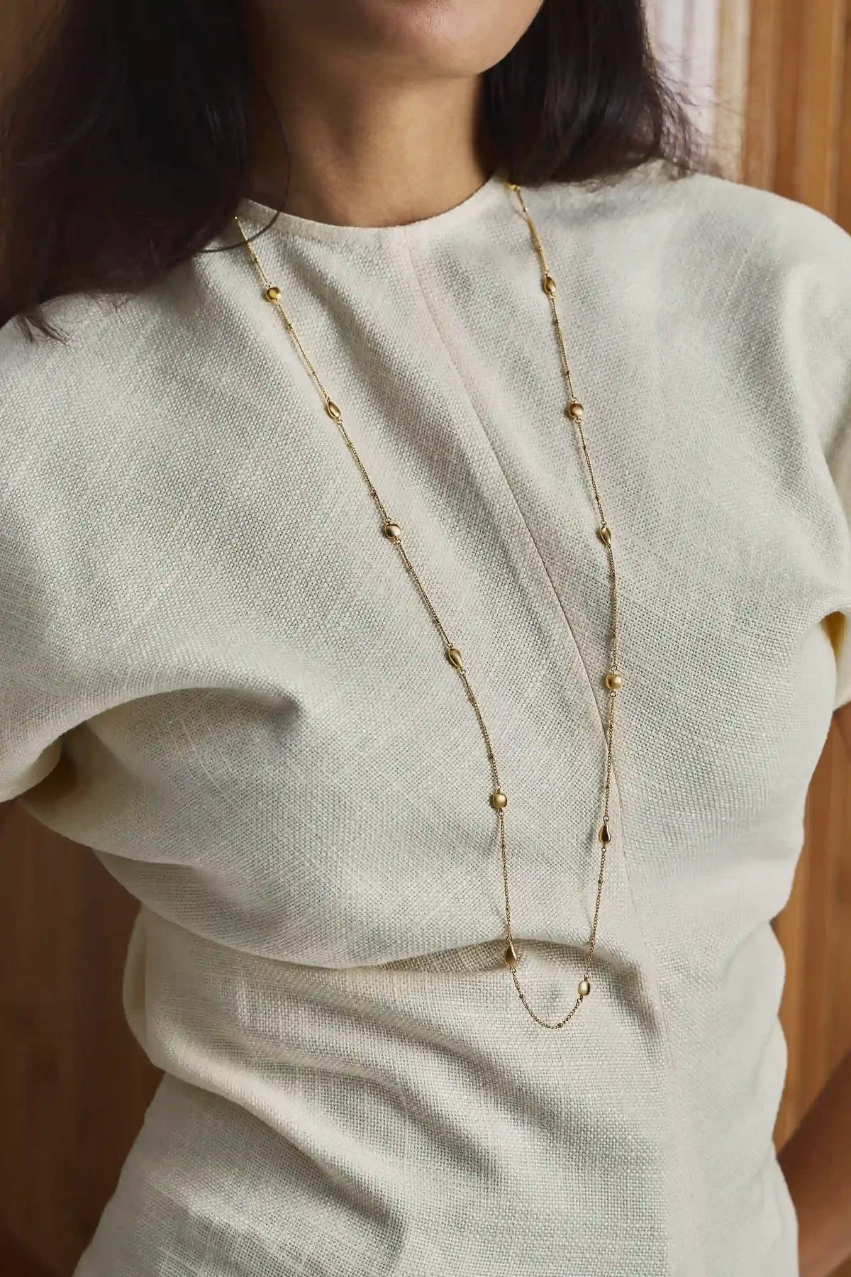 Molten Teardrop Multi Charm Wraparound Necklace