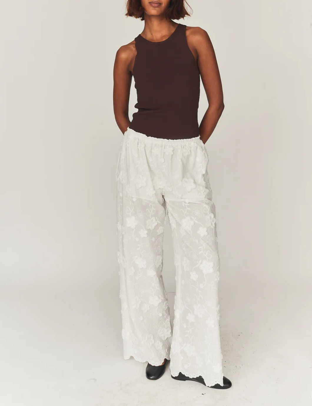 Fleur Pants Cream Bukser