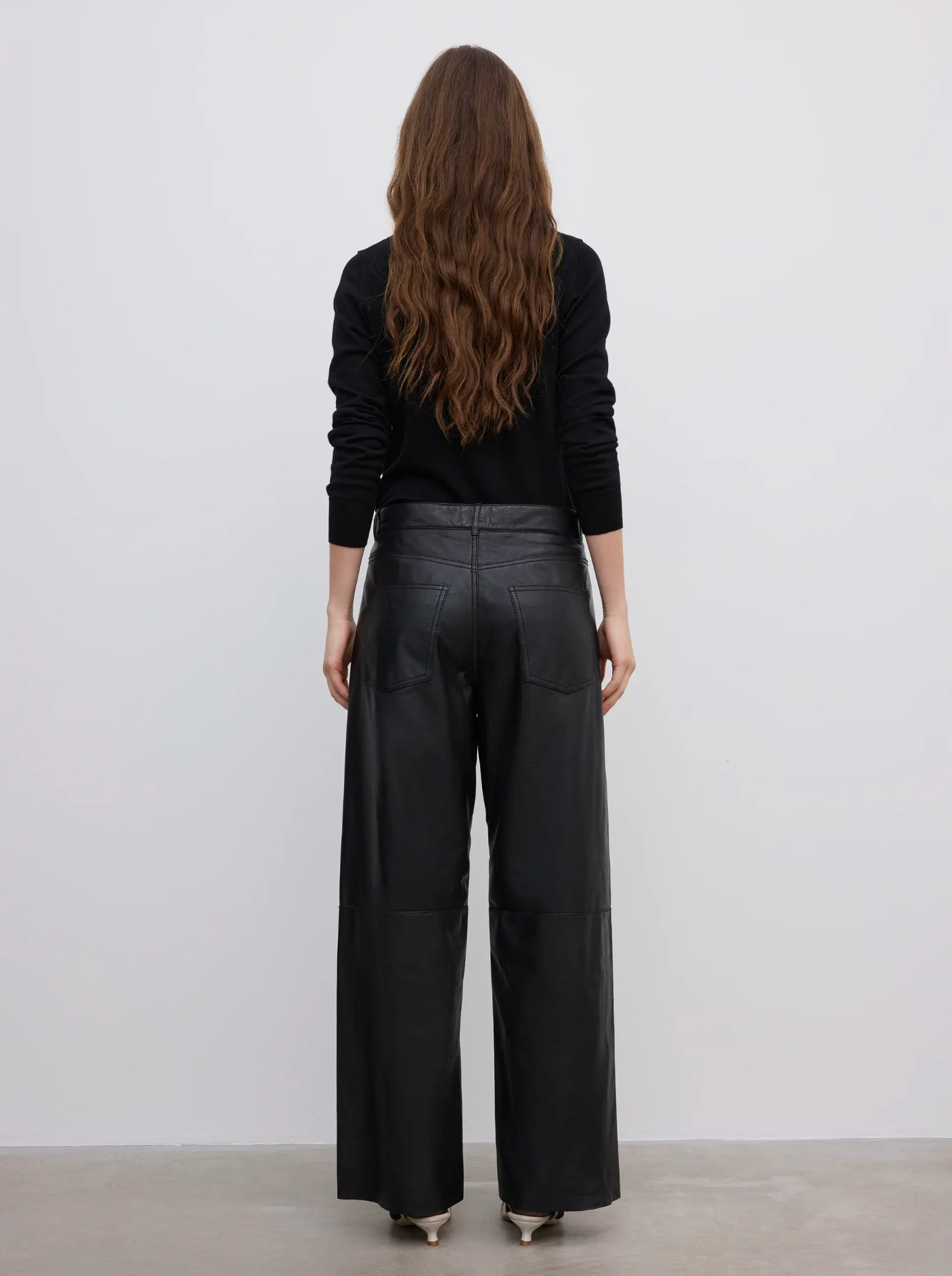Baggy Leather 5 Pkt Black Bukser