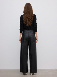 Baggy Leather 5 Pkt Black Bukser