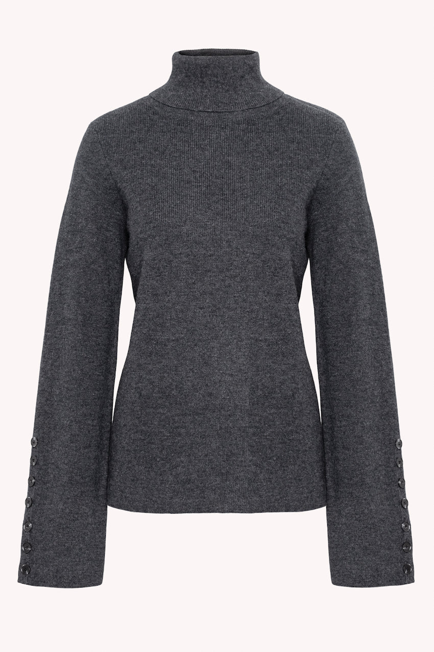 Jani Merino Turtleneck Charcoal Gensere