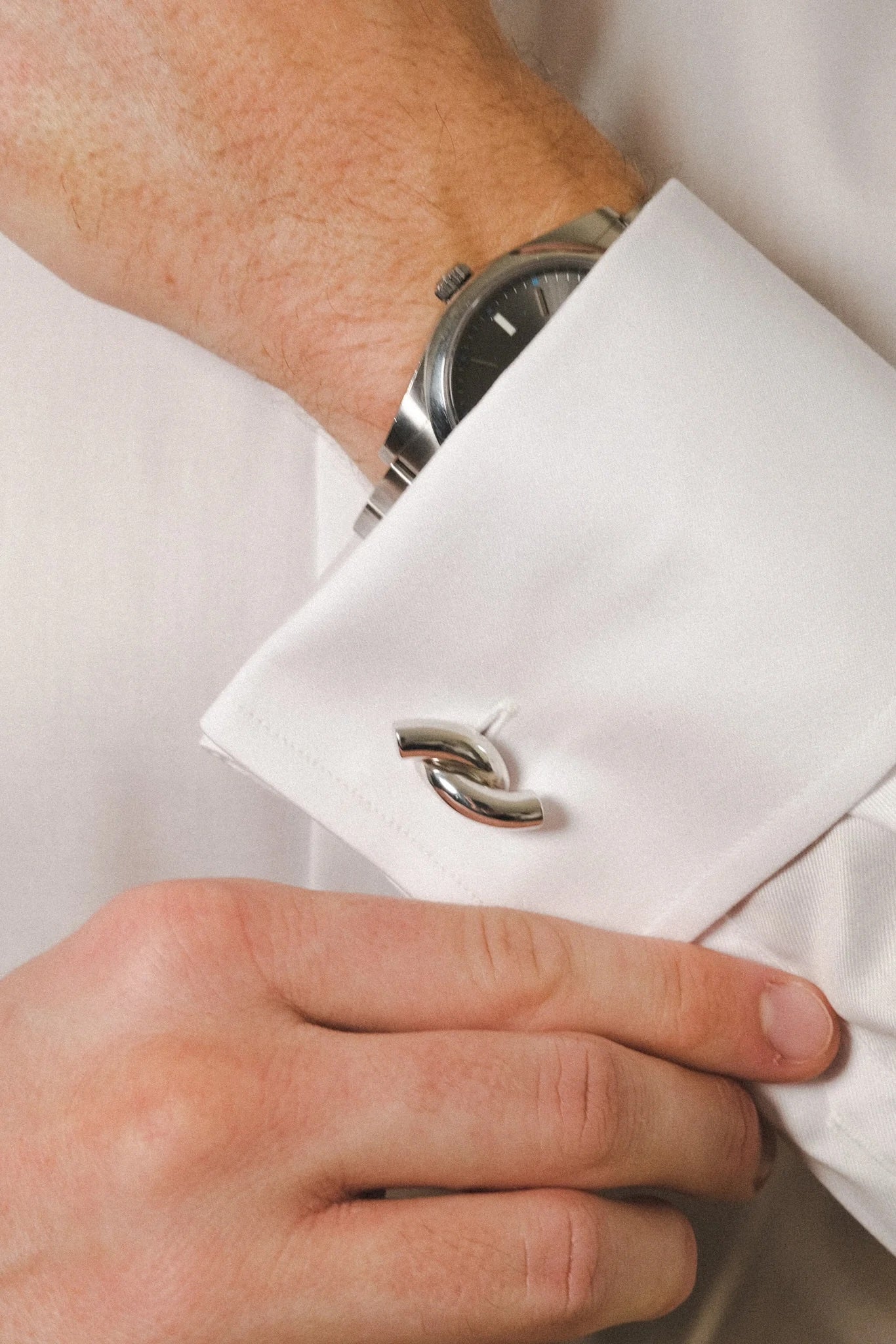 Rose Cufflinks Silver Smykker