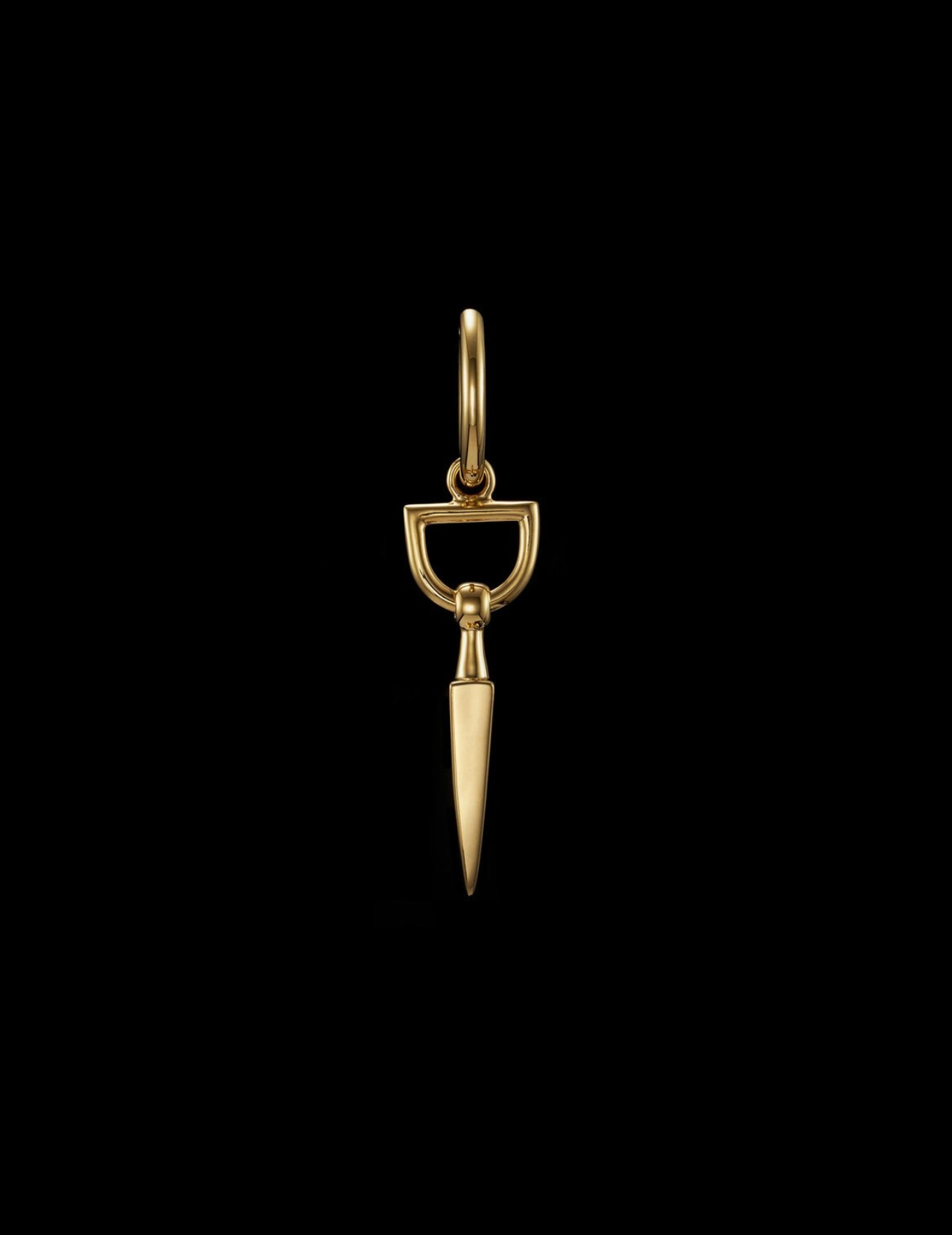 Bitten Earring Gold-Plated Silver Øredobber