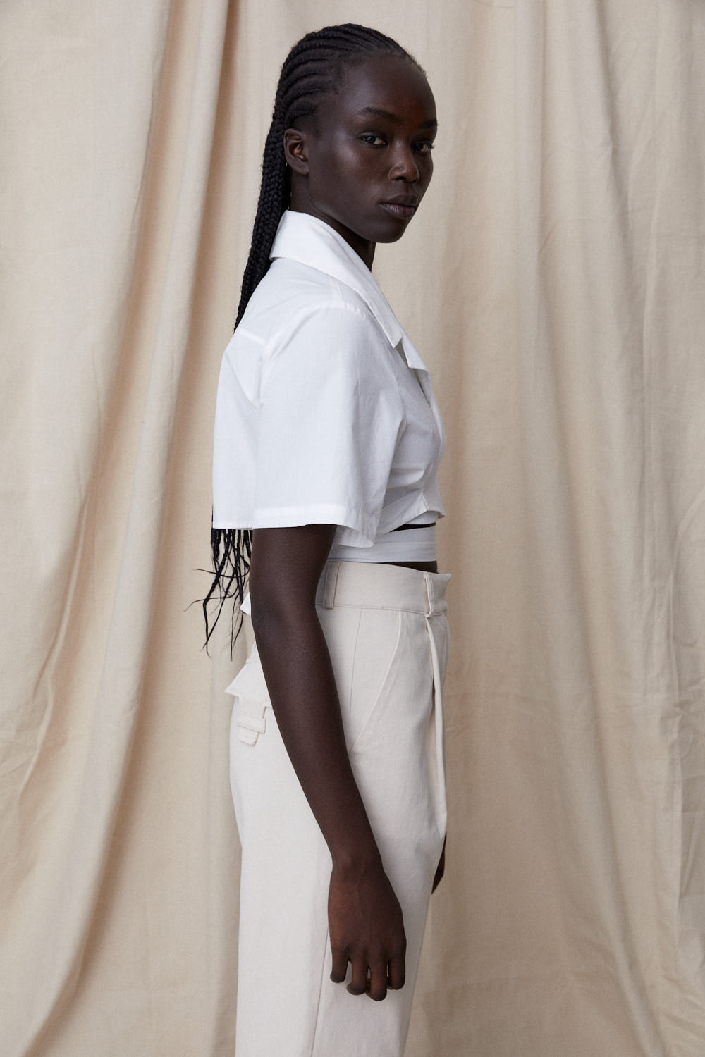 Bluser | Stella Wrap Shirt White