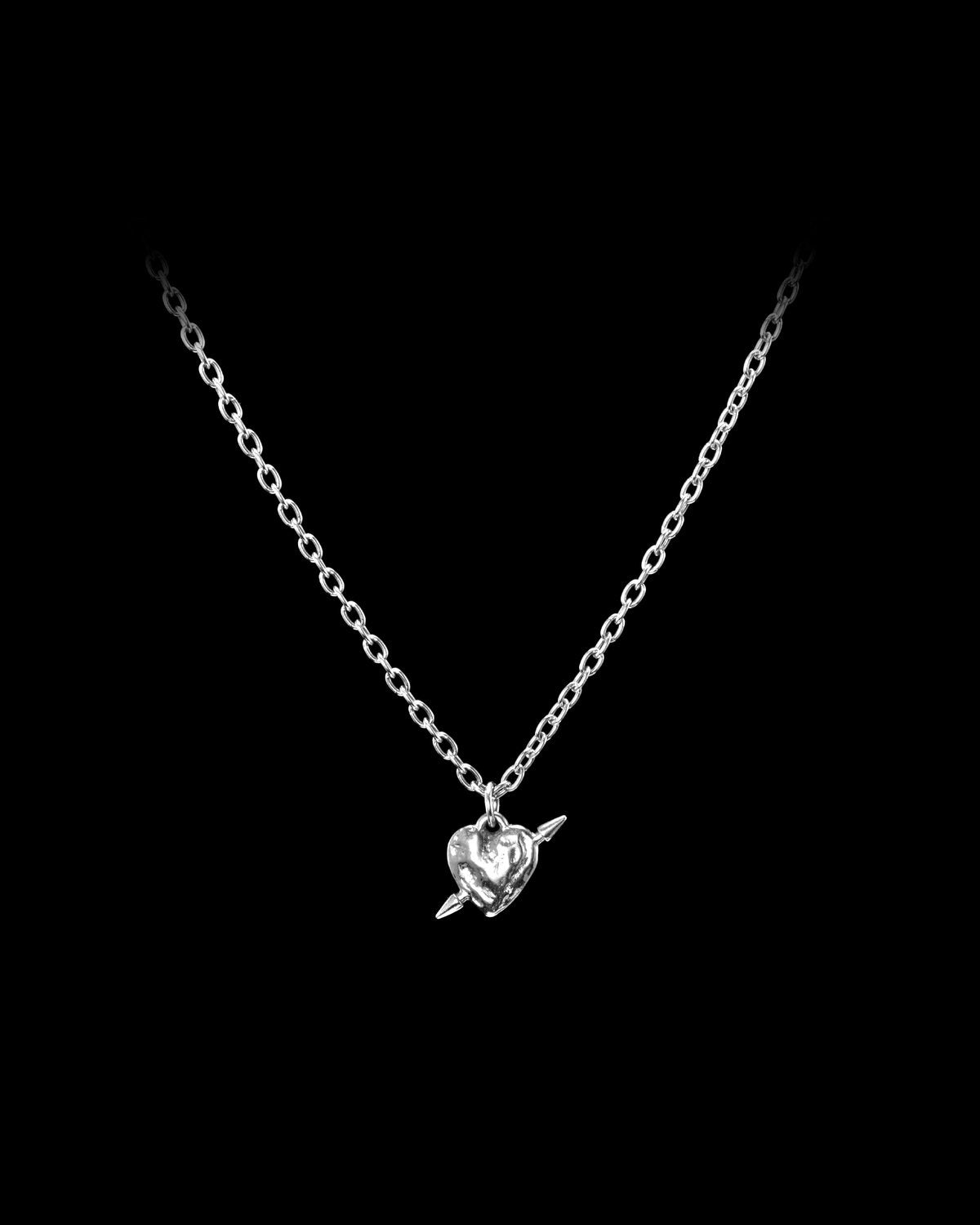 Tiny Tuvstarrs Heart Necklace Silver Smykker