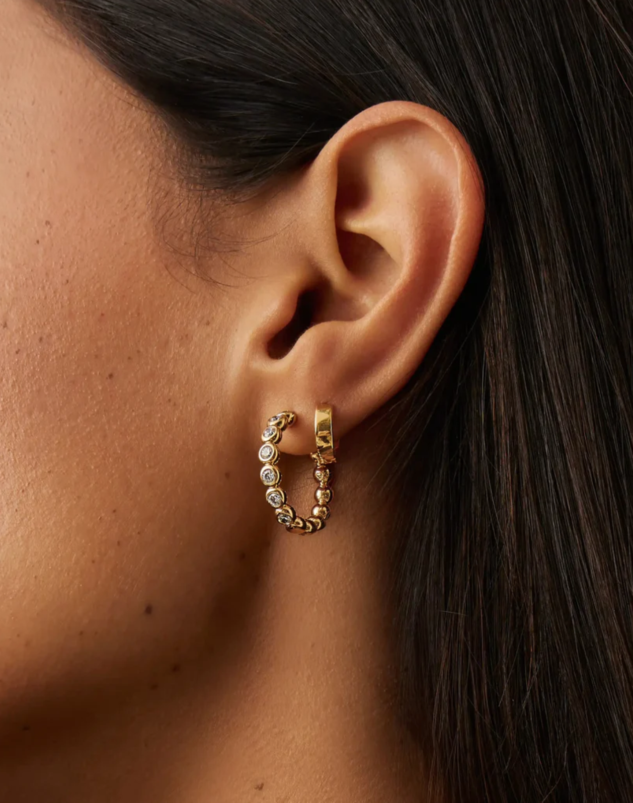 Øredobber | Tennis Medium Hoop Earrings