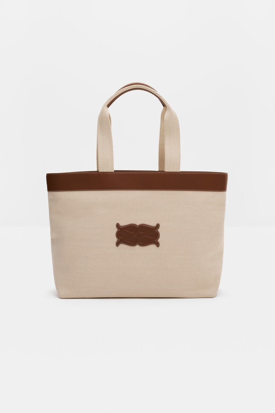 Monogram Grand Canvas Tote Light Taupe Vesker