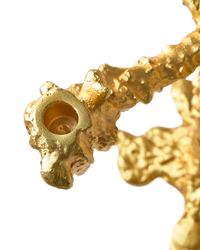 Drip Candle Holder 4-arms Gold Lysestaker