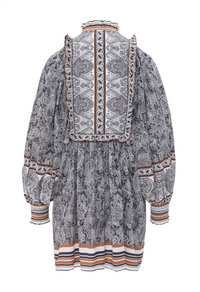 Demi Dress Vanilla/Olive&Black Kjoler