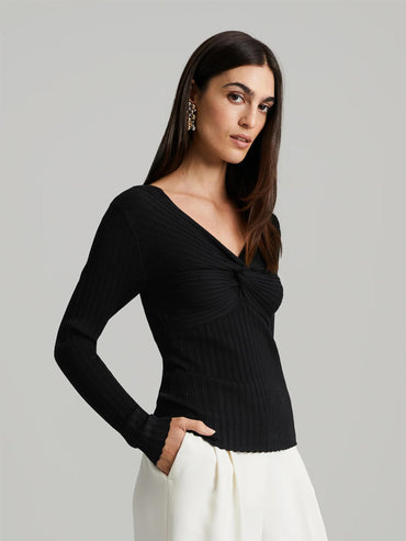 Polly Knit Black Gensere