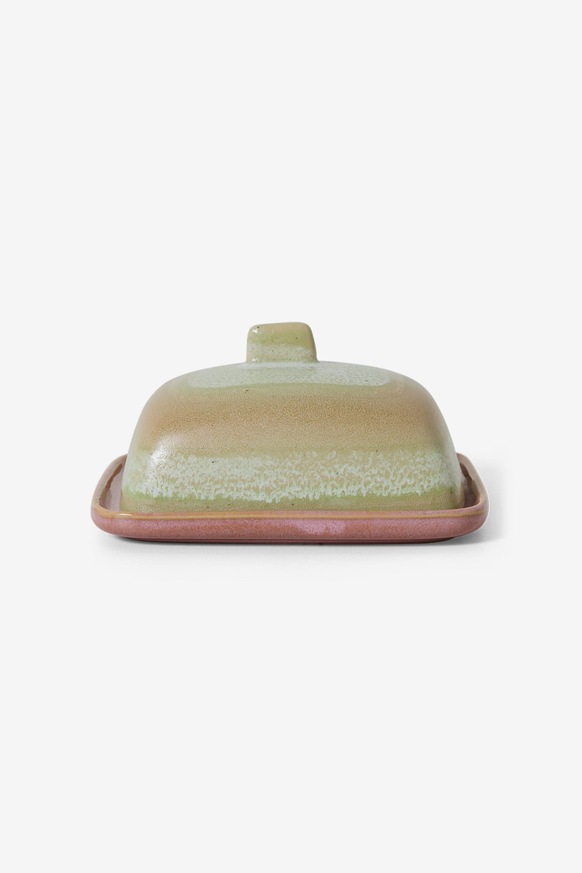 70s ceramics: butter dish, skyline