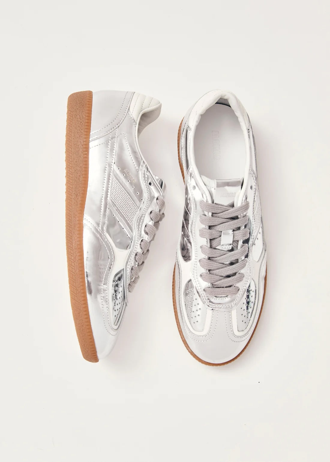 Tb. 490 Rife Shimmer Silver Cream Leather Sneakers Sko