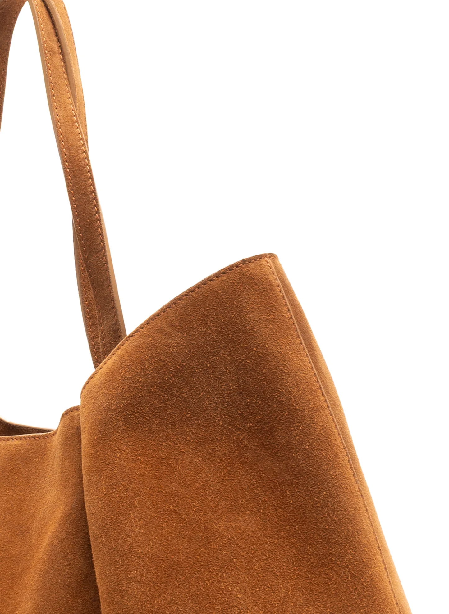 Dimple Tote Suede Cognac Vesker