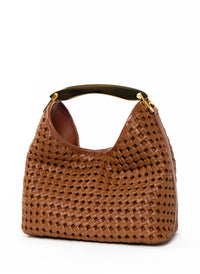 Boomerang Woven Leather Cognac Vesker