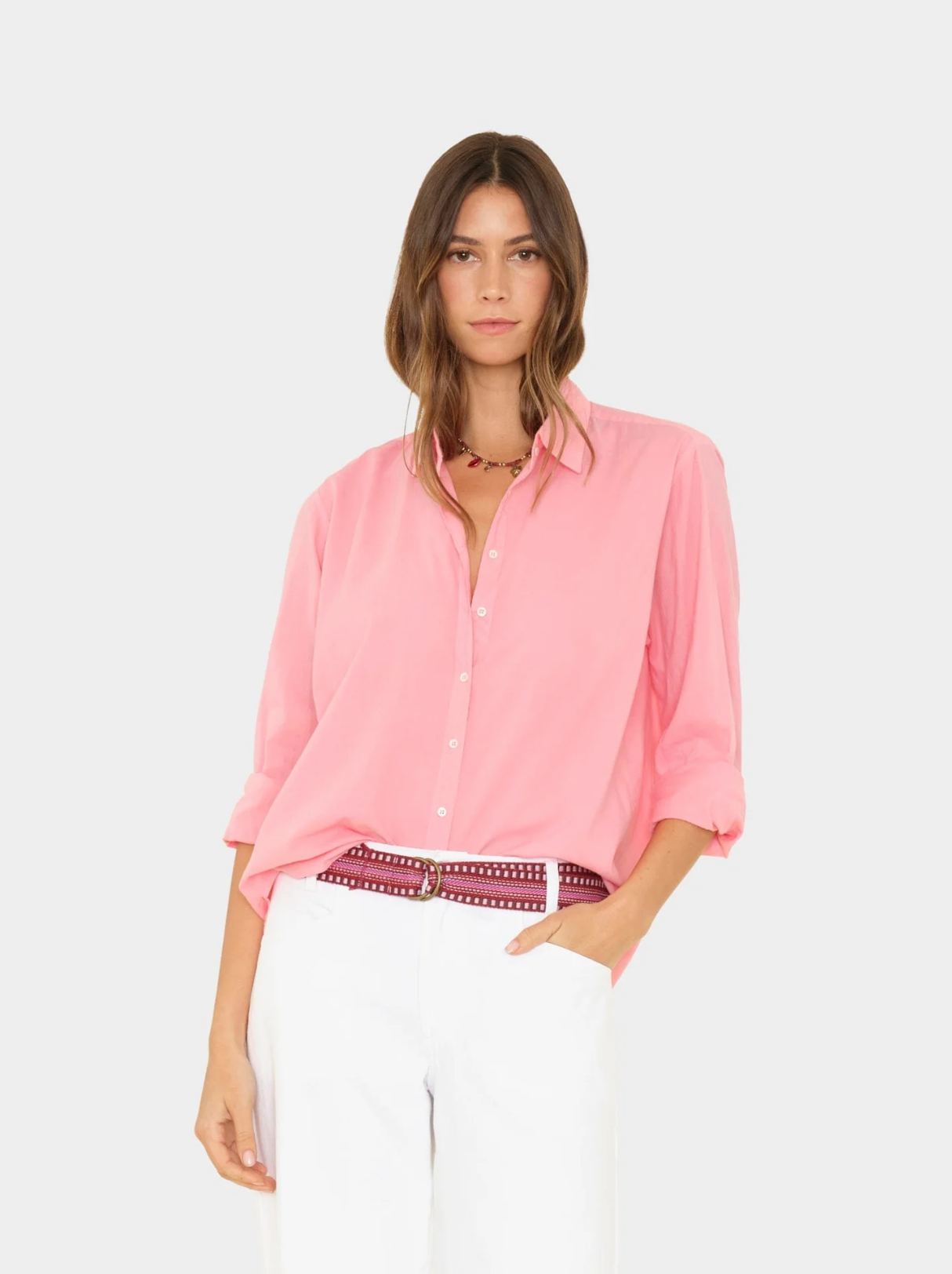 Beau Shirt Hot Coral Bluser