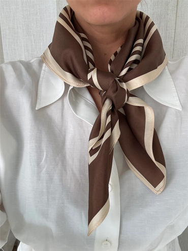 Striped Scarf Mocha Mousse & Cream Tilbehør