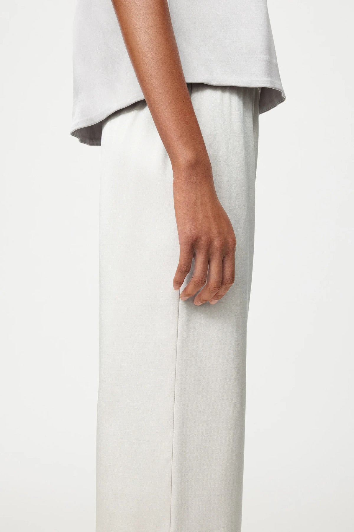 Straight Silk Trousers
