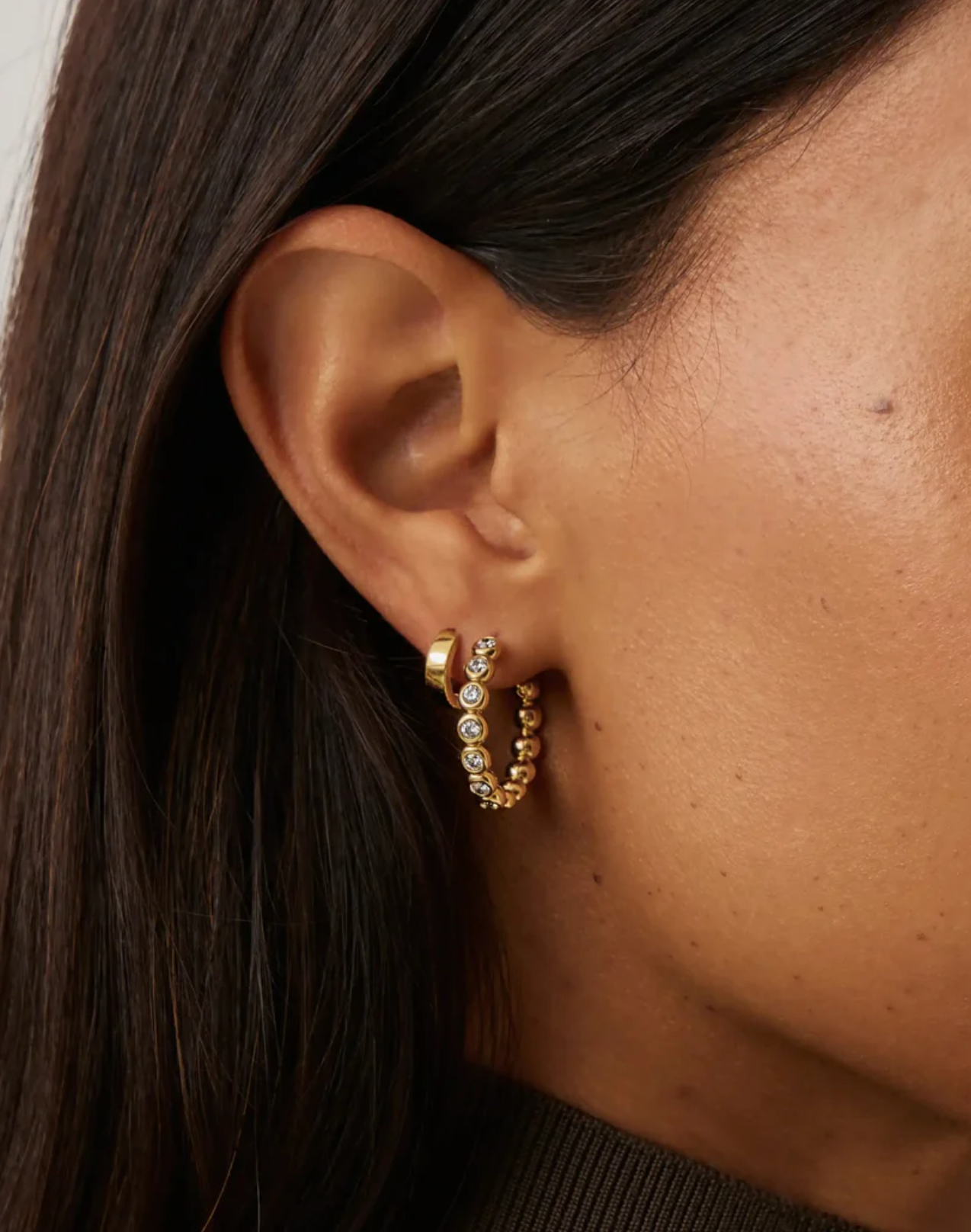 Øredobber | Tennis Medium Hoop Earrings