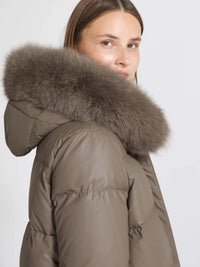 Alva Puffer Coat Grey/Brown Yttertøy