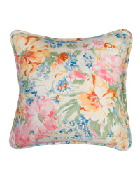 Cushion Cover Linen 60x60 cm Pink Floral Puter