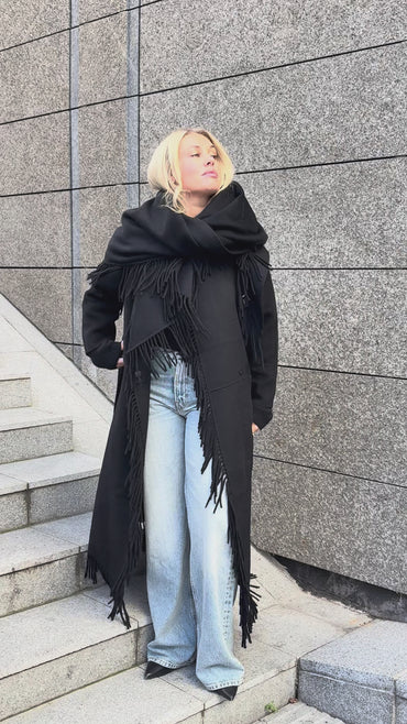 Alba Wool Scarf Black Skjerf