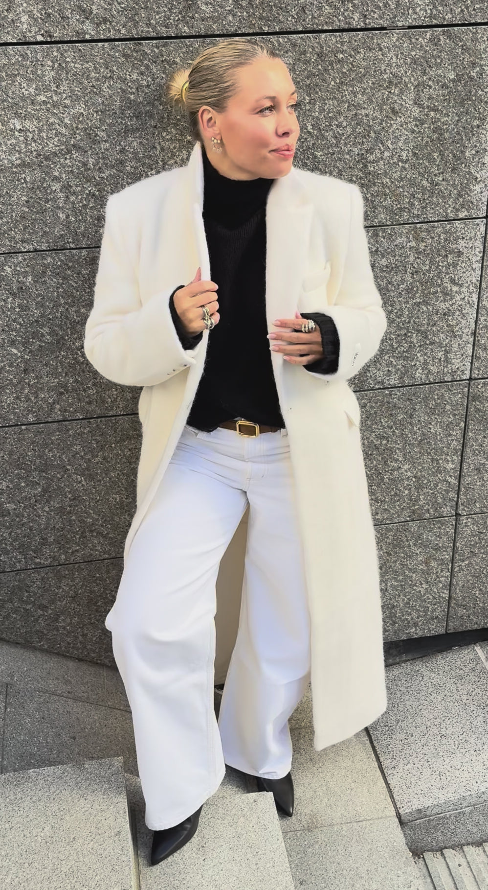 Plush Coat Offwhite Kåper
