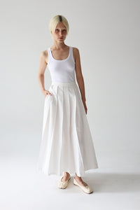 Brooke Pleated Skirt White Skjørt