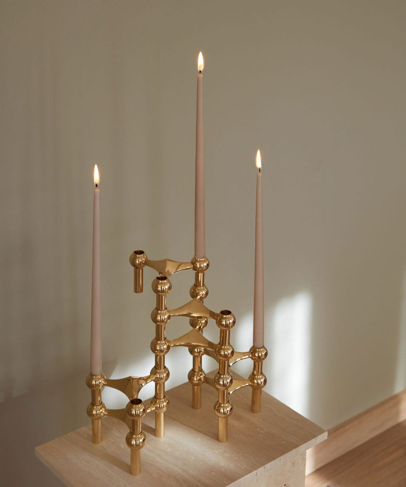 STOFF Nagel candle holder set w/3 pcs Lysestaker